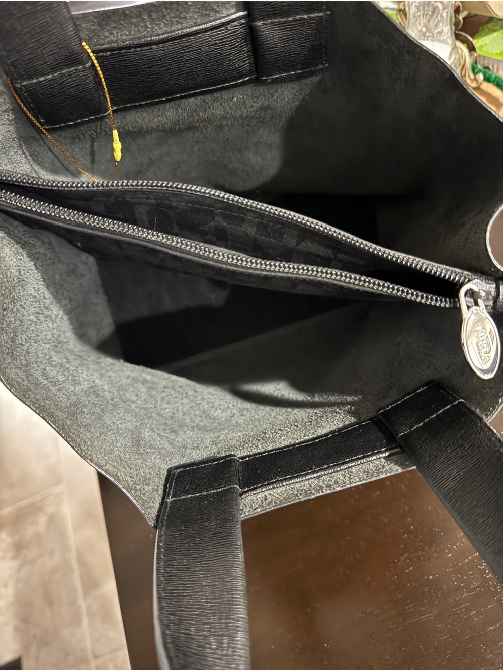 Furla Divide It Tote Structured Black Saffiano Leather - Picture 10 of 11